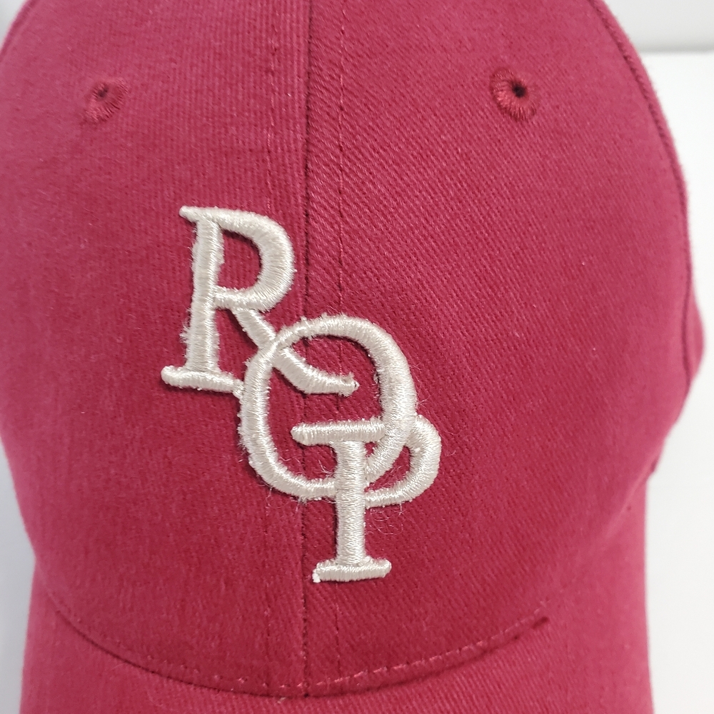 Otto Vtg Maroon ROP Adjustable White Stitch Hat - Picture 2 of 6